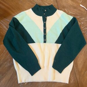 Chic Colorblock Turtleneck Sweater
